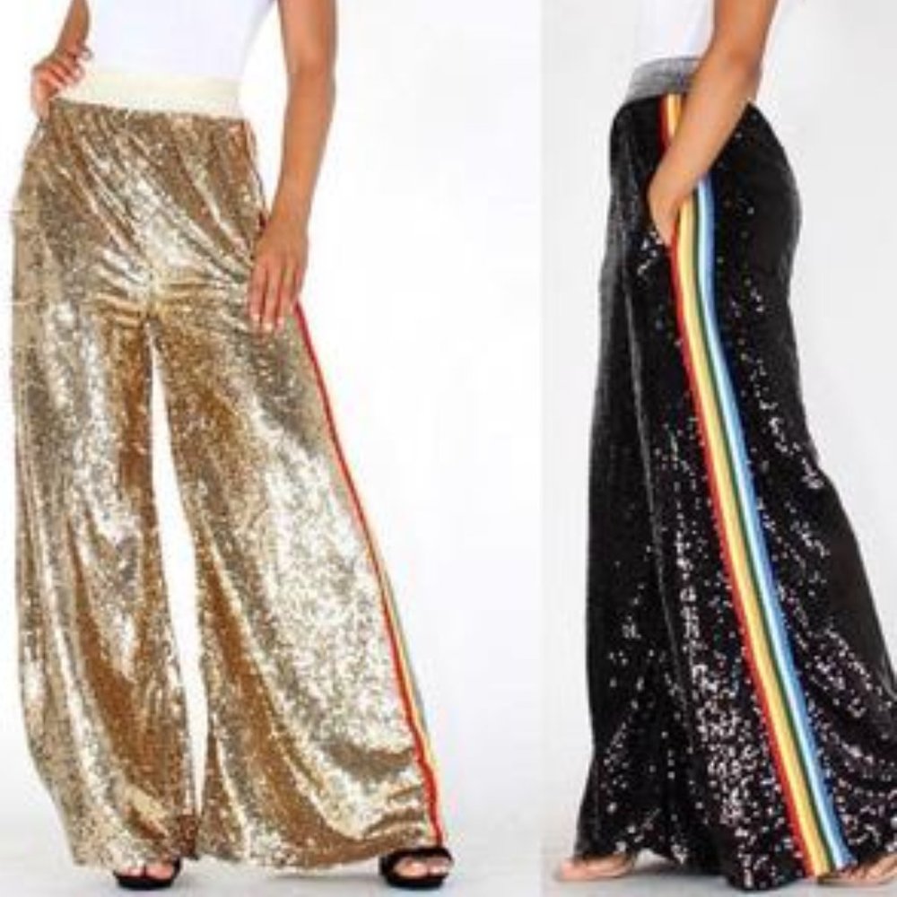 sequin joggers